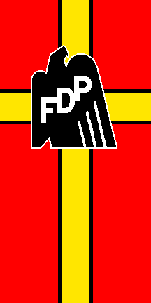 [Free Democratic Party, Vertical Variant with Scandinavian Cross (Germany)]